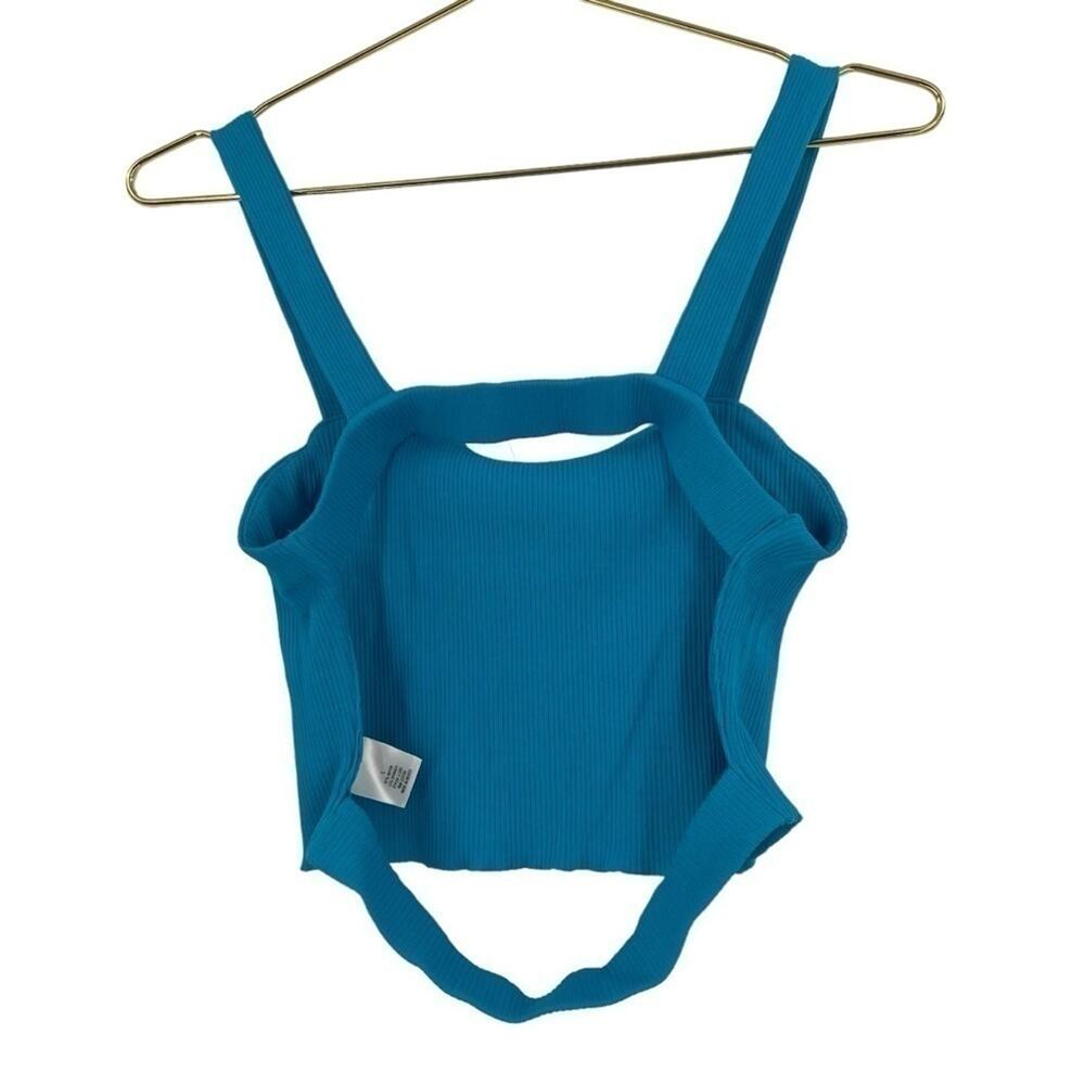 NWT Francesca's mi ami blue Crop Top large - Picture 2 of 6